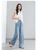 Xin Ge Women's Tencel Wide-Leg Jeans, High Waist Slimming, Summer 2026 Collection