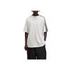 Y-3 Striped Logo Crew Neck Loose Fit T-Shirt Men Tops White JM7845