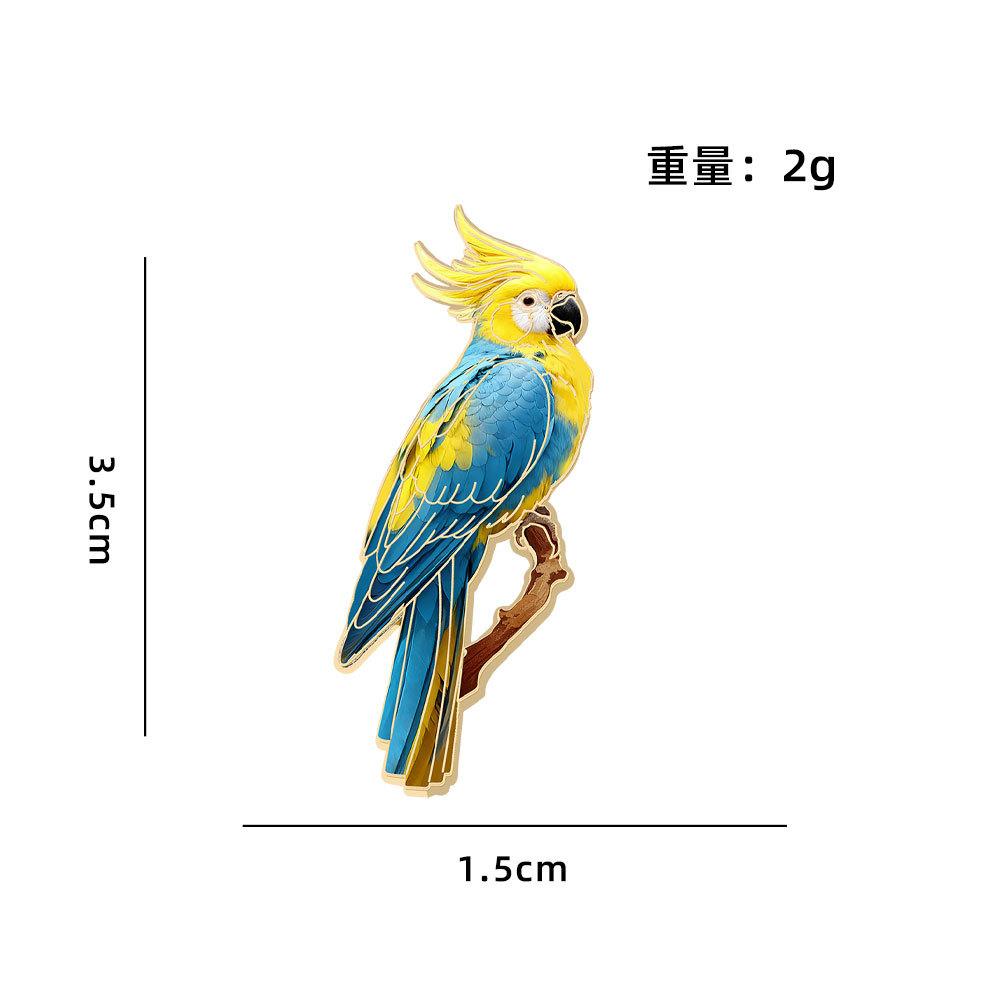 

Set Colored Parrot Metal Badge Personality Animal Bird Cute Brooch Clothes Accessories