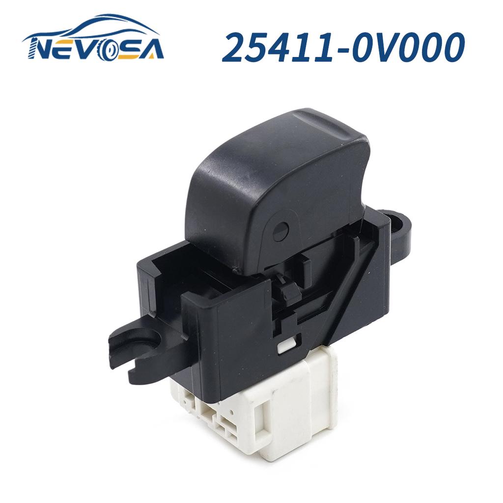 NEVOSA 25411-0V000 Car Window Lifter Control Switch Single Button For Nissan Almera Tino NP300 Patrol GR Pickup 254110V000