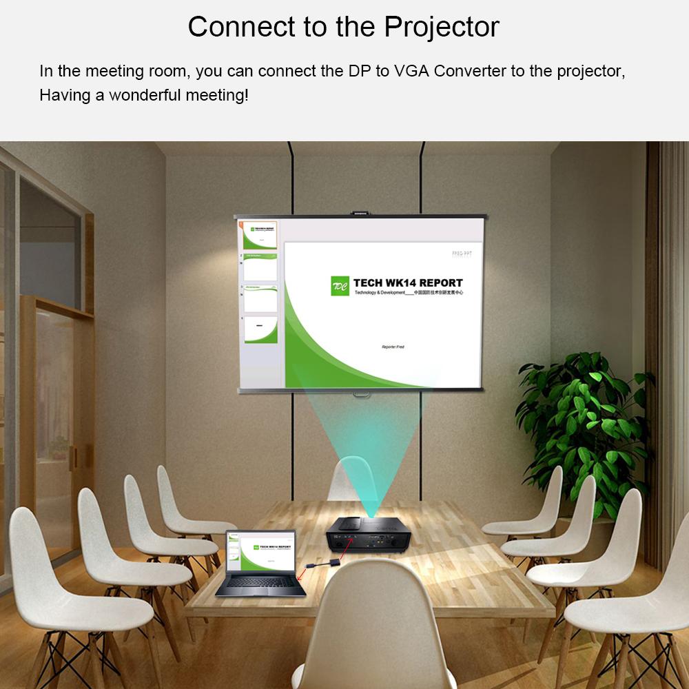 Big DisplayPort Male to VGA Female Converter Adapter Cable