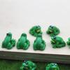 10Pcs Resin Miniature Mini Tiny Green Frog Figurines Dollhouse Decor Scenes