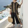 Y1 Short Sleeve Shirt Set Fashion Digital Printing Women's Loose Crew Neck Top High Waist Pants Two-piece Set