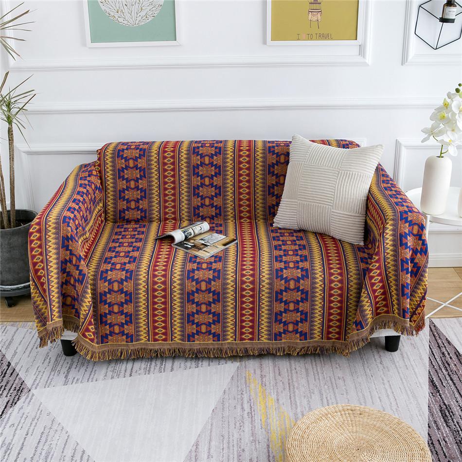 Thickened and Minimalist Double-sided Fabric Sofa Blanket, Sofa Towel, Light Luxury Tea Table Cloth, Household Exposed Camping Blanket, Bed Tail Towel