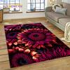 3D Dream Sun Flowers Nordic Daisy Rug Carpet for Living Room Bedroom Home Decor,Non-slip Decoration for Sofa Doormat Gifts Kid