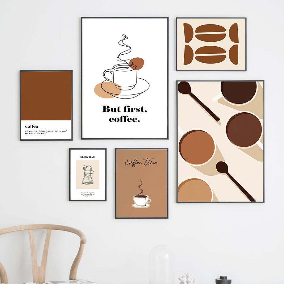 Coffee Minimalist Cups Coffee Culture Cafe Wall Art Prints Posters Nordic Canvas Paintings Picture  Kitchen Hotel Bar Home Decor