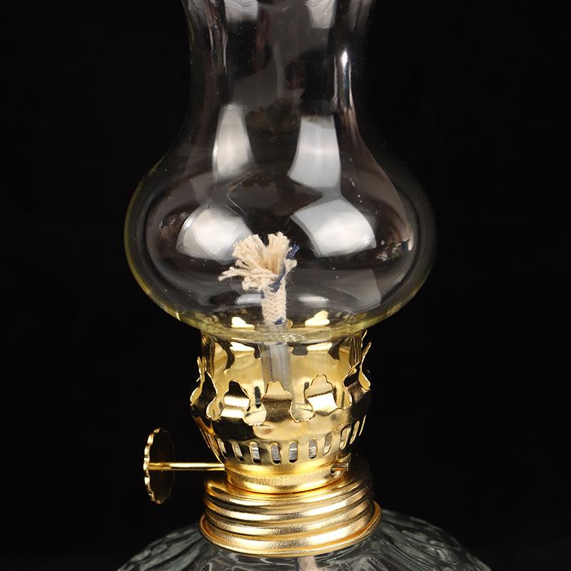 Retro Style Glass Oil Lamp Vintage Kerosene Lamp Antique Oil Lamps For Indoor Use Lamplight Tabletop Emergency Lighting Tool