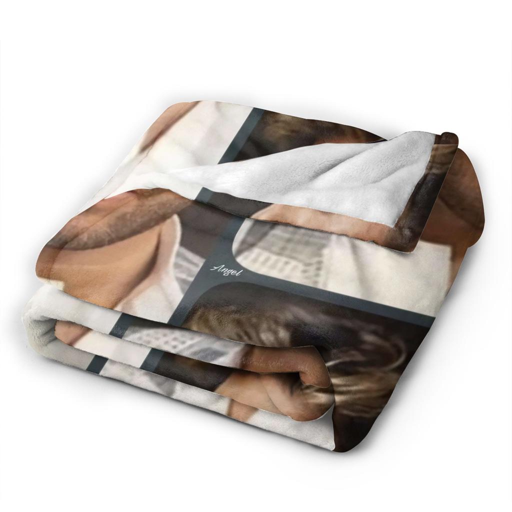 George Michae Collage Blanket Quality Warm Soft Bedding Throws Winter Children Living Room Aesthetic Bedspread