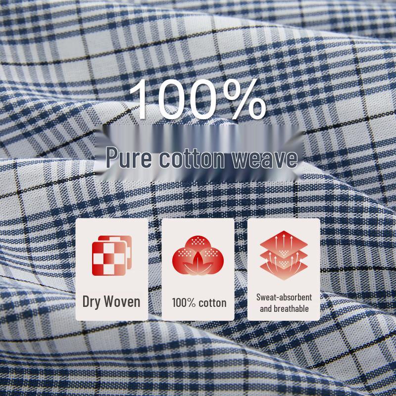 Threegun Men's Pure Cotton Loose Boxer Briefs (3-Pack)