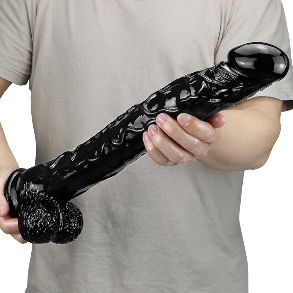 Duży czarny Dildo ogromny penis zabawki dla dorosłych korek analny realistyczny kutas Fisting kobieca dominacja damski masturbator BDSM