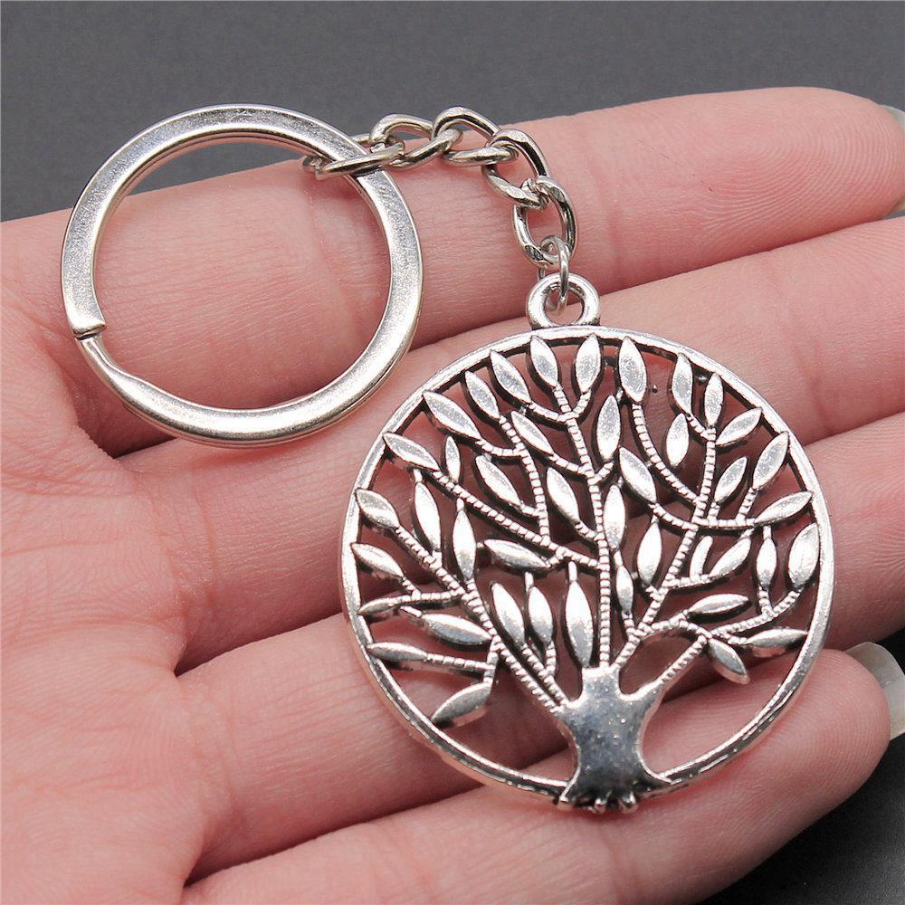 28mm Schlüsselanhänger Lebensbaum Kabbalah Hochzeitsschmuck Zubehör QY054