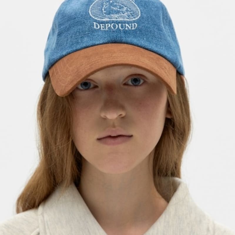 

Бейсболка из замши и денима DEPOUND - средне-синий medium blue