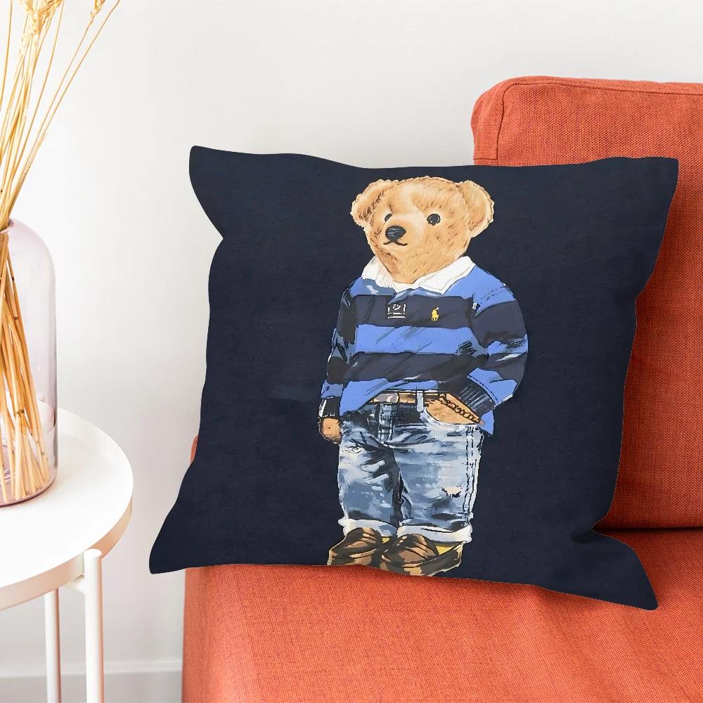 Fashion Bear P-PoloS Pillow Case Pillow Case Living Room Sofa Cushion Cover Suitable For Home Bedroom Room Decoration