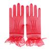 Elegant Ladies Short Lace Gloves Sheer Fishn Net Prom Party Gloves Female's Fashionable Soild Color Full-finger Mittens