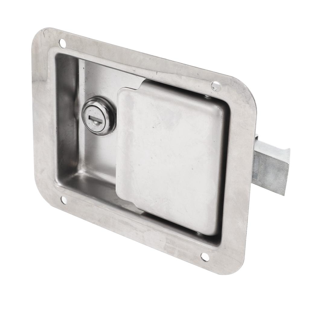 High Quality Stainless Steel Toolbox Lock RV Handle Latch Paddle Lock with 2 Keys for Trailer Truck Rustproof High Hardness Sturdy and Reliable