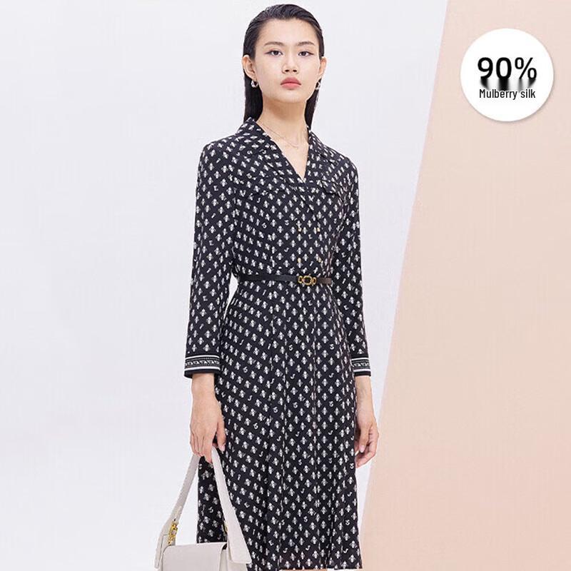 

JESSIE Women s Retro Print Midi Dress S