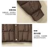 Womens Short Puffer Coat With Faux Fur Collar Loose Warm Winter Jacket In Khaki Black Beige Coffee