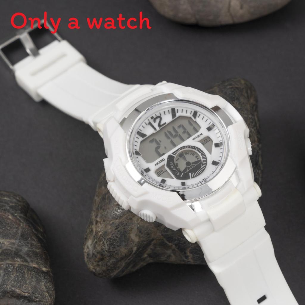 Kids Digital Sport Watch With Waterresistant Pvc Strap For Children And Teens