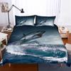 Ocean Great White Shark Bedding Set, Soft Duvet Cover, Bold Bed Cover & Home Decor, Thrilling Gift for Single/Double/Queen/King Size Beds