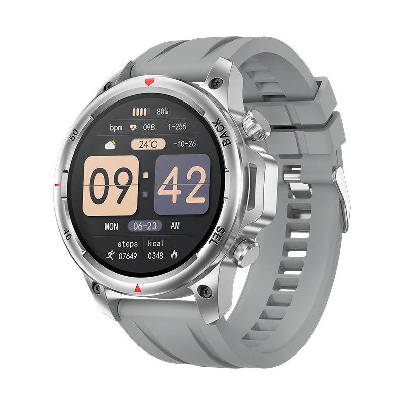 

Smart Watch Men Outdoor 1.53inch DK68 LED Light Compass Bluetooth Call Health Monitor GPS Sports Fitness 410mAh Smartwatch серебряный