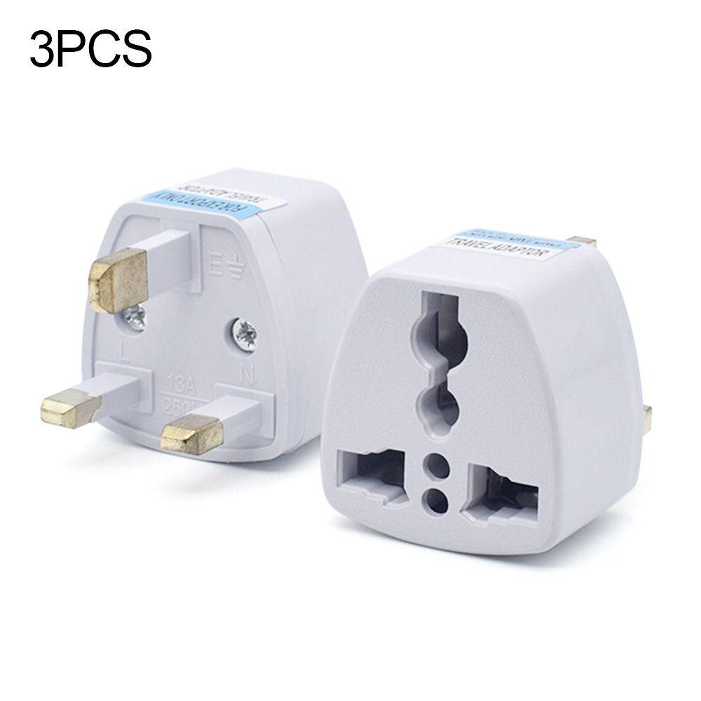 3PCS Universal For Travel Adapter Conversion Plug 3 Pin Plug Electrical Socket Power Socket