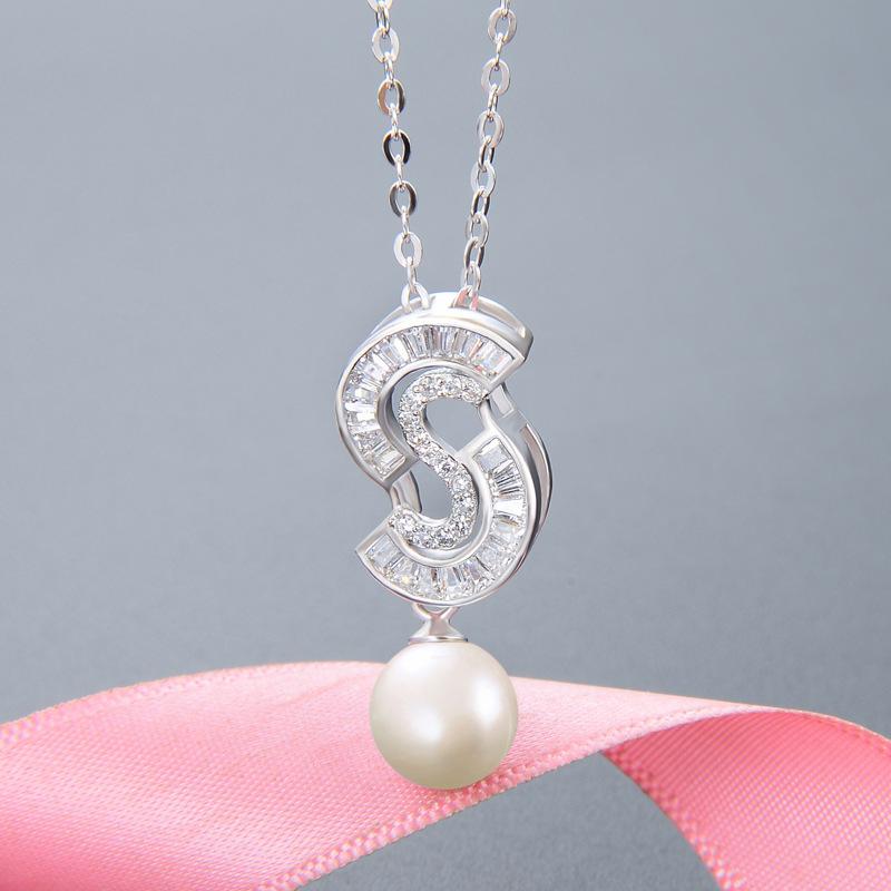 Lindon 925 Sterling Silver Classic Women Necklace Pendant Zircon Fashion Gift