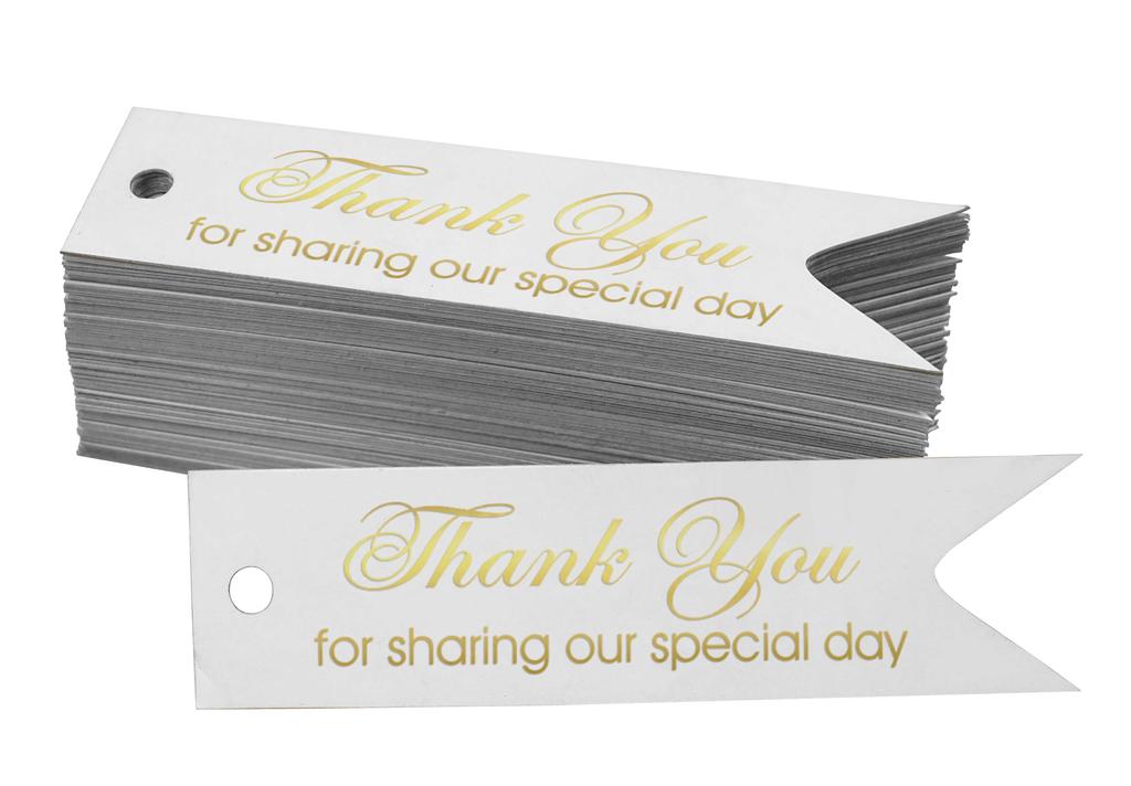 Inkdotpot Gold Foil Paper Hang Tags Thank You For Sharing Our Special Day Bridal Shower Favor Tags 100