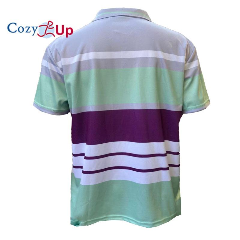 Cozy Up Mens Knitted Polo Shirts Short Sleeve Textured Pullover Golf Polo T Shirts