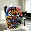Custom Name Personalized PAW Patrol Print Blanket, Home Decor, Bedroom, Sofa, Camping, Couch, Gifts for Birthday Christmas