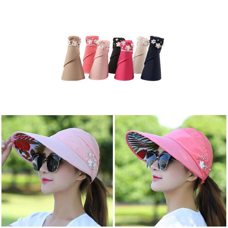 Beach Hat For Foldable UV Women Sunhat 