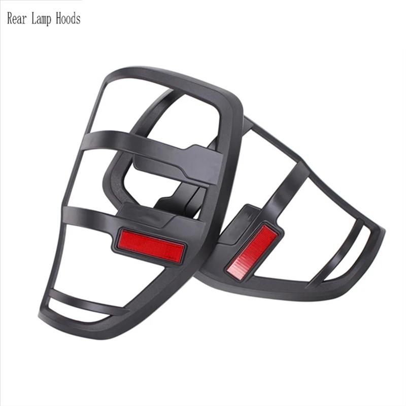 L10A Rear Lamp Hoods Tail Light Trim Car Tail Light Cover For Ford Ranger T6 T7 T8 XLT XS XL Wildtrak PX PX2 PX3 2012-