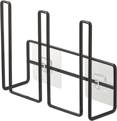 Yamazaki Film Hook Glass Bottle Holder Black W18 X D6 X H14cm Film Tower Drainer Kitchen Panel Medium Sink Easy Installation 8042 & Body Approx.