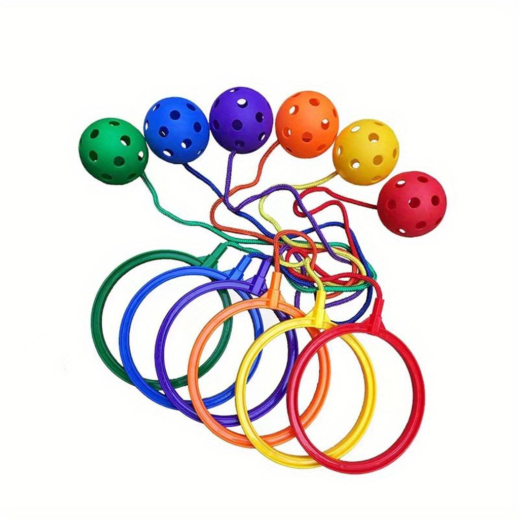 6pcs Children's Lemon Bouncing Ball Withstrap And Bouncing Sensation Toy