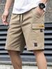 Men's Summer Drawstring Workwear Shorts - European Size, Trendy & Loose Fit, Hong Kong Style