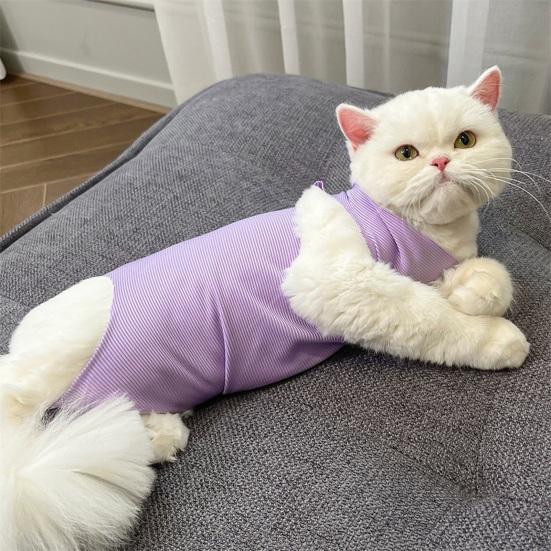 Yousheng Cat Neutering Suit Adjustable Breathable Dogs Recovery Clothes Striped Pet Surgery Recovery Suit Pet