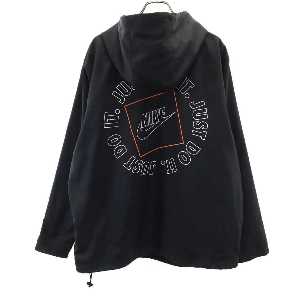 Nike Half Zip Food Jacket L Black Mesh Lining Men's Used