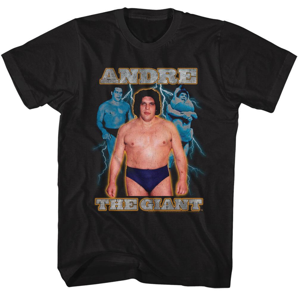 Andre The Giant Heavyweight Wrestling Champ Lightning Bolts Men T Shirt XXXL