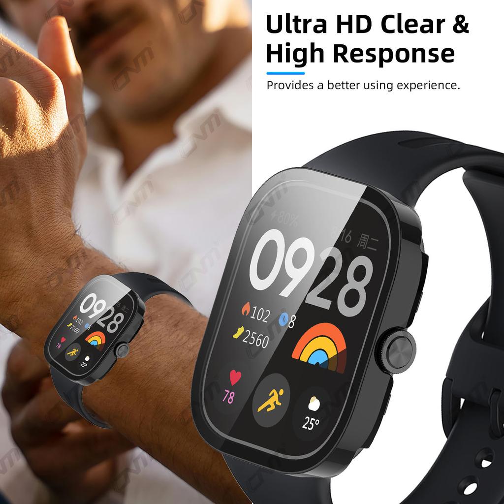 Glass+Case for Xiaomi Redmi Watch 5 Tempered Glass Screen Protector & Hard PC Protective Bumper for Redmi Watch5 Accessories