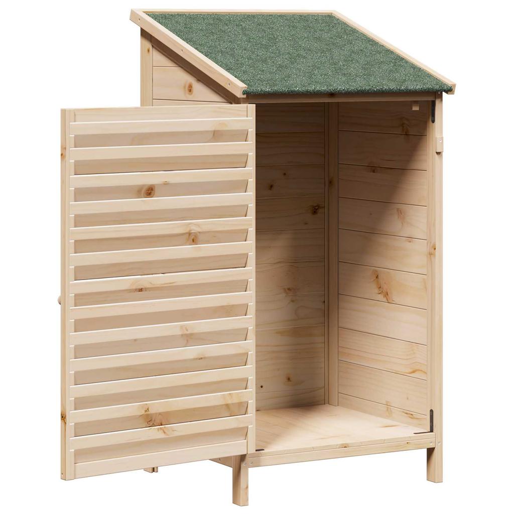 Garden Shed Natural 59 x 56 x 113.5 cm Solid Spruce Wood