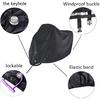 Motorcycle Cover Waterproof Windproof Outdoor Dustproof All Weather Protection,Anti-Theft Silver Lock Holes & Storage Bag, 190T Anti UV