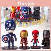Avengers-Geburtstagstorten-Dekorationsset mit niedlichen Iron Man- und Captain America-Figuren für Kinder