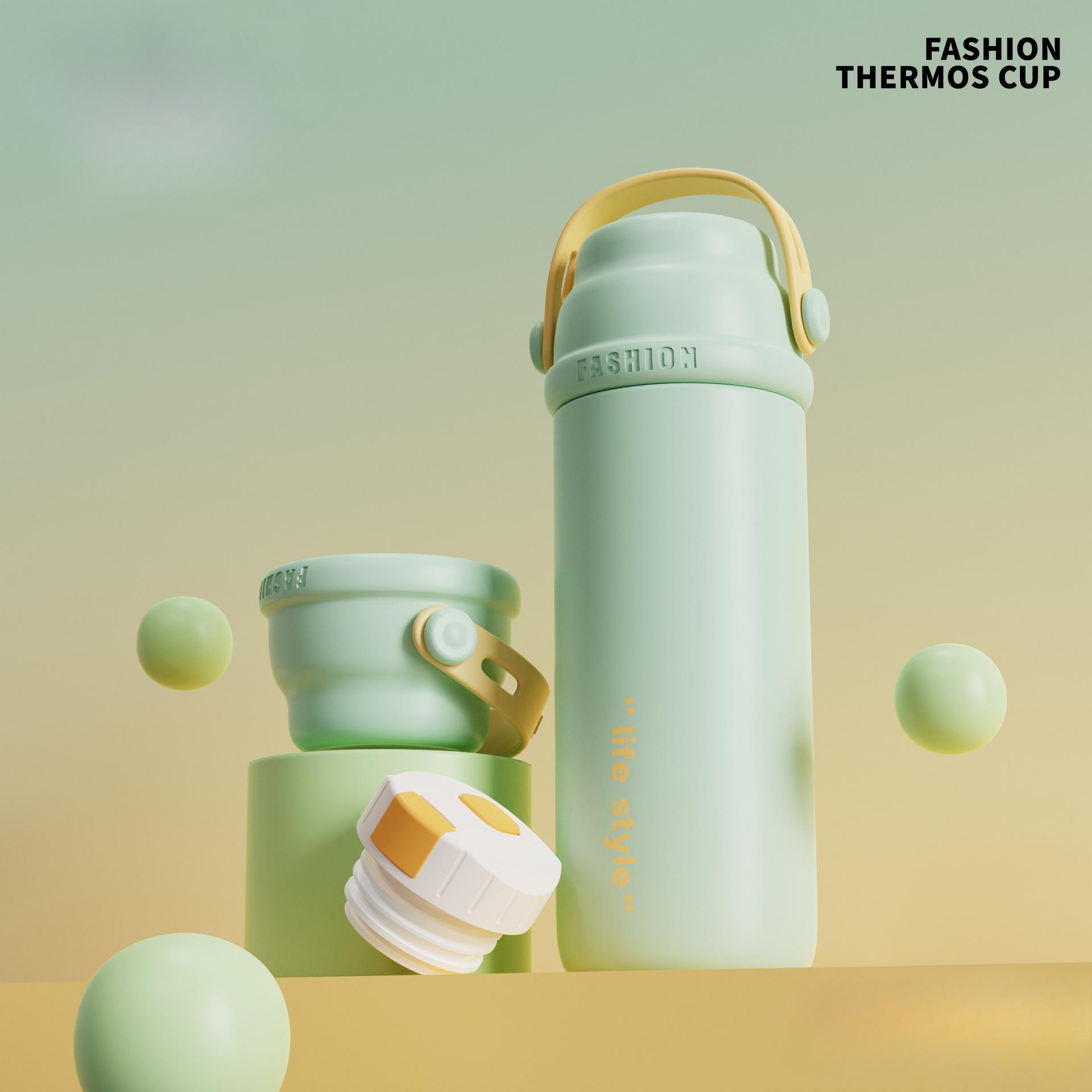 

Новый высококачественный термос из нержавеющей стали, вакуумная чашка большой емкости для чая, портативная подарочная чашка 500ml