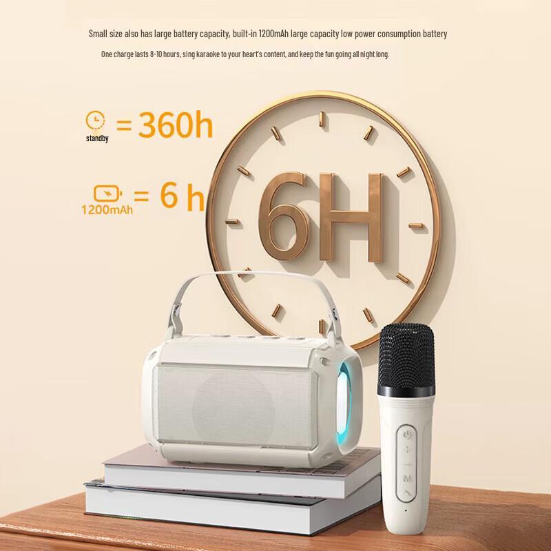 SooPii BT22 K-Song Microphone Speaker with Sound Card CN Plug (adapter Included)