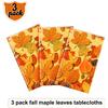 Fall Maple Leaves Tablecloth Thanksgiving Fall Party Table Cover Autumn Maple Leaves Table Cover Fall Plastic Table Decoration for Harvest Festival