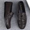 2024 Genuine Leather Men Casual Shoes Luxury Elegantes Mens Loafers Moccasins Breathable Slip on Driving Shoes Plus Size 37-46