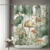 Botanical Mushroom Jungle Print Waterproof Polyester Shower Curtain Tropical Woodland Watercolor Bathroom Home Decor Luxury Bath