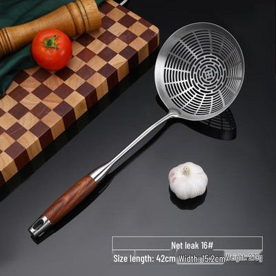 304 Stainless Steel Fine Mesh Skimmer with Pearwood Handle
