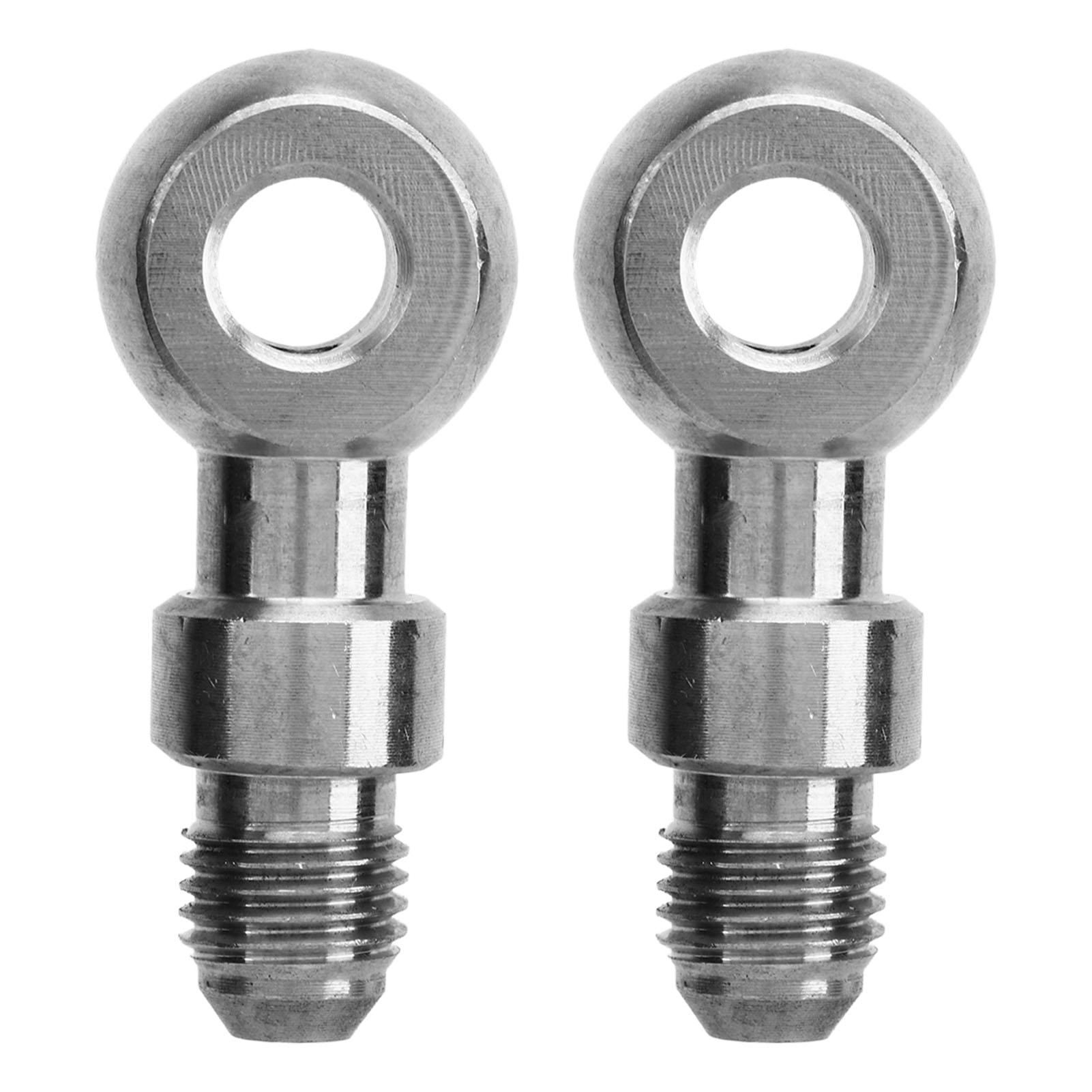 Raccord Banjo de Frein, 1 paire de Raccords Adaptateurs Banjo à Œillet Acier Inoxydable Raccord Adaptateur Banjo Droit de Frein