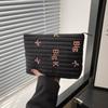 Cute Makeup Bag With Zipper Large Capacity Cosmetic Bag Embroidery Bow Wash Storage Bag For Women Toiletry Pouch