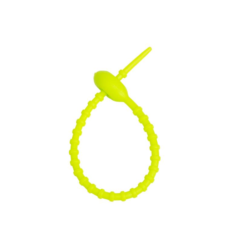 Colorful Silicone Tadpole Cable Tie: DIY Keychain, Trendy Toy, Bag Strap & Lanyard Winder